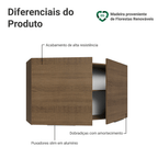Armário Aéreo para Quarto 120 cm 2 Portas Rustic Neo Madesa