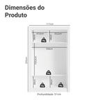 Conjunto Quarto Infantil com Guarda Roupa 2 Portas com Espelho e Cômoda Madesa