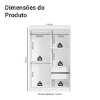 Quarto Infantil Completo Guarda-Roupa 2 Portas 2 Gavetas e Cômoda Madesa