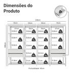 Guarda-Roupa Closet Modulado 4 Gavetas 258 cm Branco Valencia Madesa 06