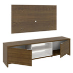 Rack Madesa Metz e Painel para TV até 55 Polegadas Rustic/Branco/Rustic