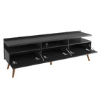 Rack Londres, Estante Escada e Painel para TV até 55 Polegadas Madesa Preto/Branco