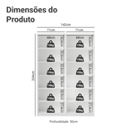 Kit Madesa com 2 Estantes Livreiro 6908 Branco