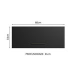 Armário Aéreo Multiuso 80cm 1 Porta Basculante Rustic/Preto Agata Madesa