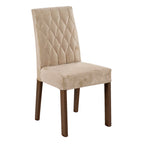 Conjunto Sala de Jantar Mesa Tampo de Vidro 6 Cadeiras Rustic/Preto/Imperial Geórgia Madesa