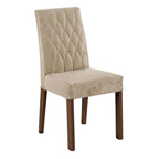 Conjunto Sala de Jantar Mesa Tampo de Madeira 6 Cadeiras Rustic/Preto/Imperial Britney Madesa