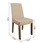 Conjunto Sala de Jantar Mesa Tampo de Madeira 8 Cadeiras Rustic/Imperial Doris Madesa