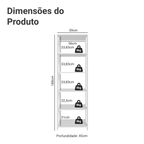 Estante Armário Multiuso para Lavanderia 59cm Branco Madesa