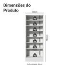 Armário Multiuso 60 cm 1 porta Branco Madesa