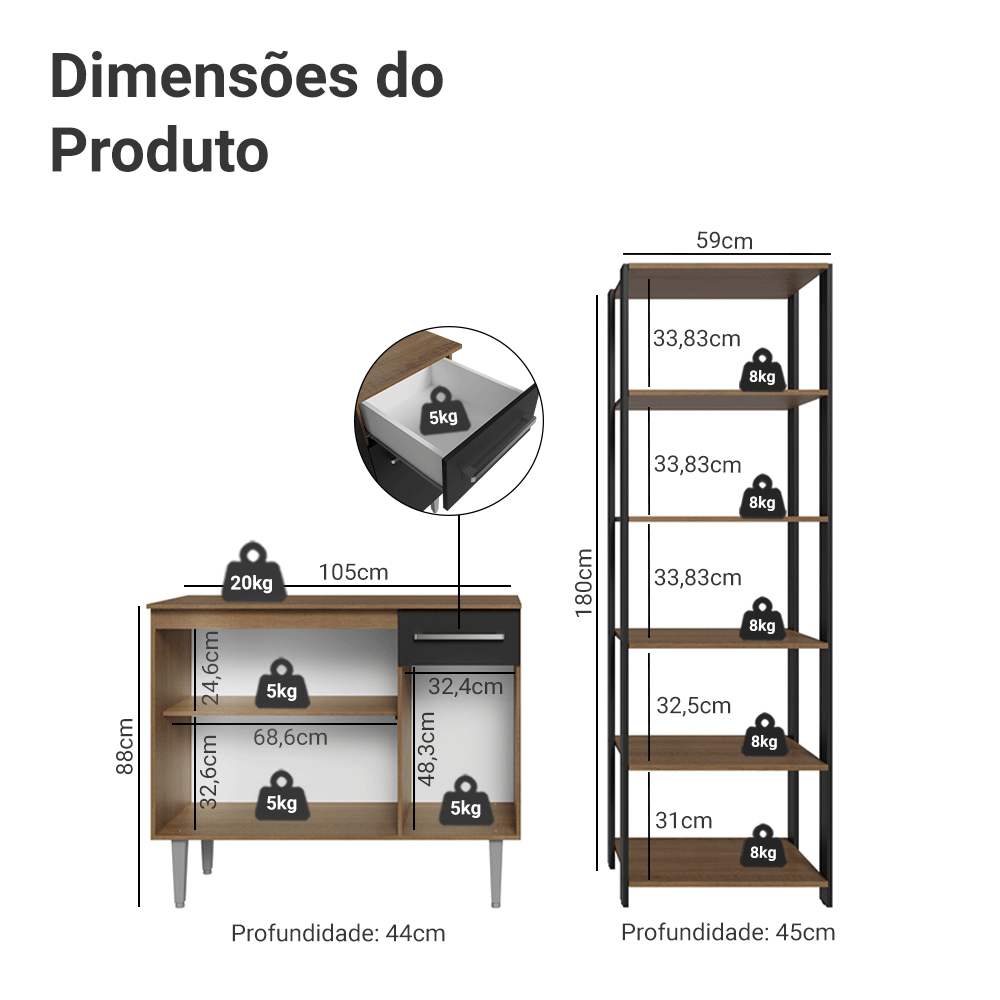 03-MDMU020010L3-com-cotas-canto-kit-cozinha-balcao-gabinete-3-portas-1 gaveta-armario-cozinha-despensa-5-prateleiras-preto