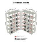 Armário Estante Multiuso Organizador Despensa de Canto 20 Prateleiras 236cm Rustic/Preto Madesa