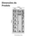 Guarda-Roupa Modulado 2 Portas com Espelhos 5 Nichos Branco Neo Madesa 01