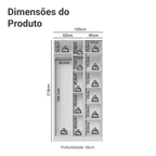 Guarda-Roupa Modulado 2 Portas com Espelhos 5 Nichos Branco Neo Madesa 02