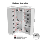 Guarda-Roupa Modulado de Canto 310 cm 5 Portas 2 Gavetas Branco Neo Madesa 01
