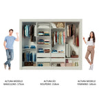 Guarda-Roupa Madesa Montana 4 Portas de Correr de Espelho Branco