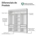 Guarda-Roupa Closet 4 Gavetas 180 cm Branco Venus Madesa