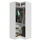 Guarda-Roupa Modulado de Canto 2 Portas Branco Neo Madesa