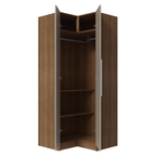 Guarda-Roupa Modulado de Canto 2 Portas Rustic/Crema Neo Madesa