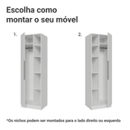 Guarda-Roupa Modulado 1 Porta 5 Nichos Branco Neo Madesa