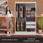 Guarda-Roupa 2 Portas de Correr Branco Max Madesa