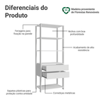 Guarda-Roupa Closet Modulado 2 Gavetas 4 Prateleiras 70cm Branco Valencia Madesa