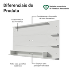 Painel para TV até 60 Polegadas Madesa Alfa Branco
