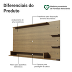 Painel para TV até 60 Polegadas Madesa Alfa Rustic