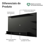 Painel para TV até 60 Polegadas Madesa Alfa Preto