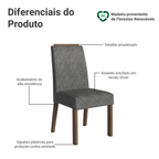 Kit 2 Cadeiras de Jantar 4255 com Espaldar Rustic/Silver Madesa