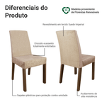 Kit 4 Cadeiras de Jantar 4255 Rustic/Imperial Madesa