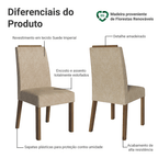 Kit 4 Cadeiras de Jantar 4255 com Espaldar Rustic/Imperial Madesa