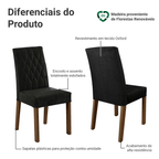 Kit 4 Cadeiras de Jantar 4256 Rustic/Oxford Madesa