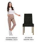 Kit 4 Cadeiras de Jantar 4256 Rustic/Oxford Madesa