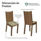 Kit 4 Cadeiras 4290 Madesa Rustic/Lírio Bege