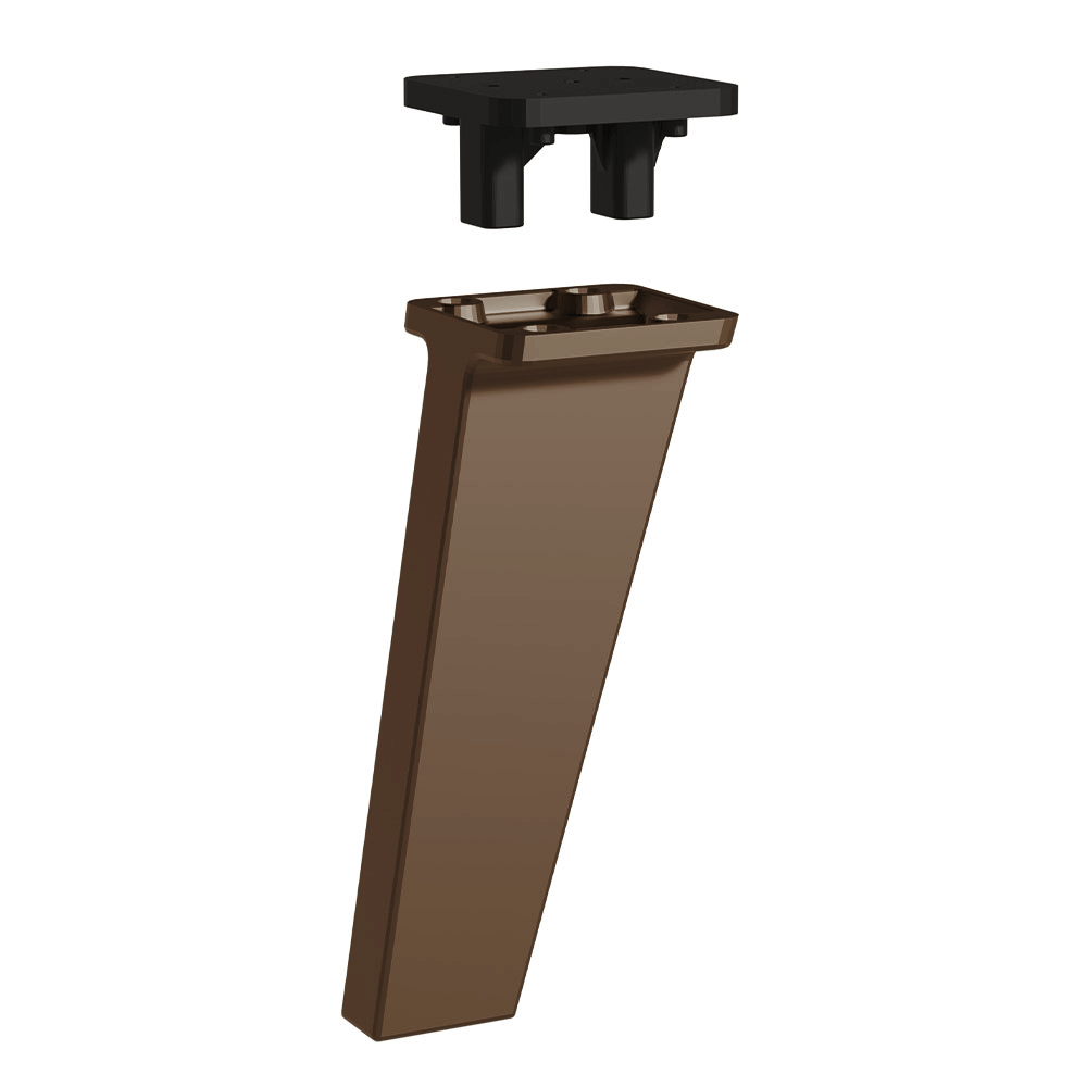 Kit com 4 Pés Bronze de Polipropileno para Cozinhas Nice Madesa