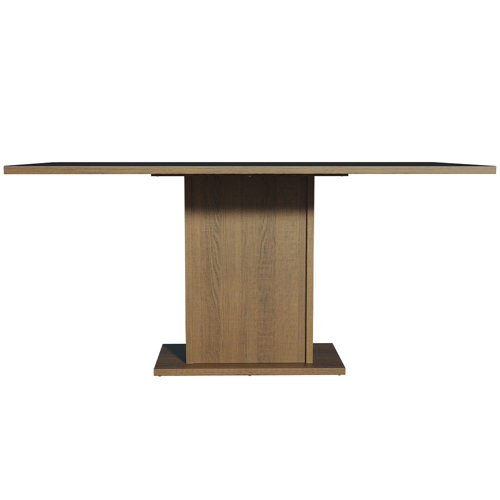 Mesa de Jantar Retangular Tampo de Madeira Rustic/Preto 5275 Madesa