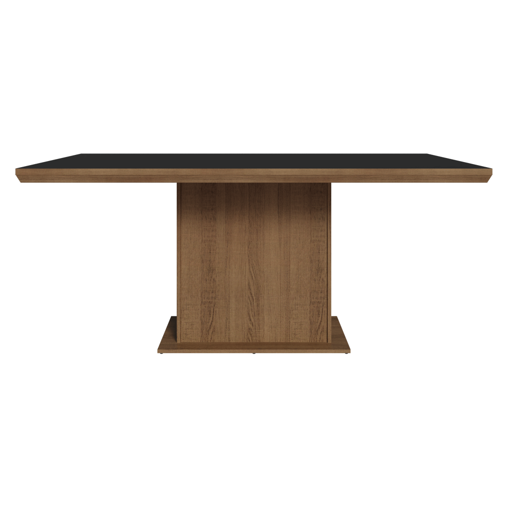 Mesa de Jantar Retangular Tampo com Moldura Rustic/Preto 5275 Madesa