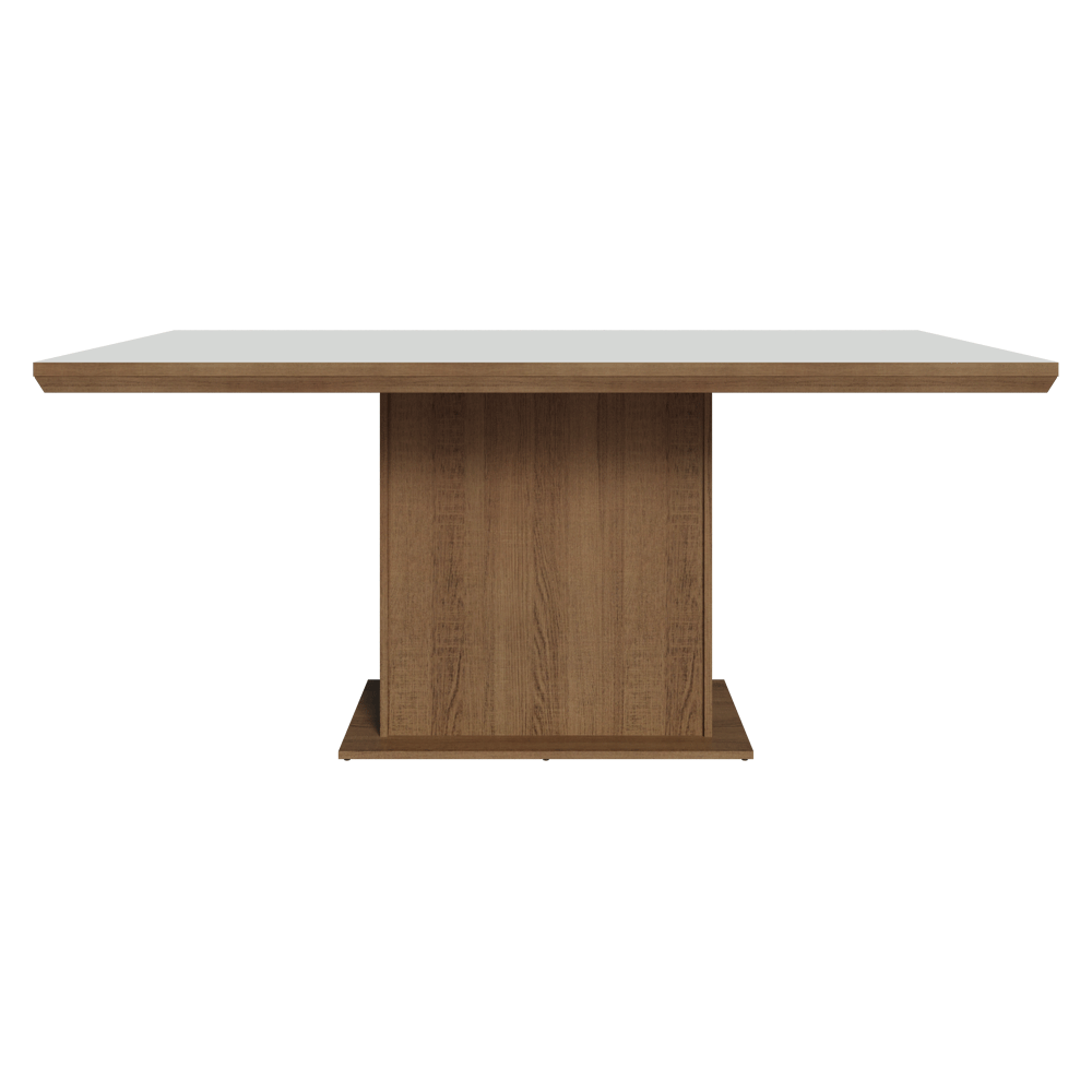 Mesa de Jantar Retangular Tampo com Moldura Rustic/Branco 5275 Madesa