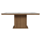 Mesa de Jantar Retangular Tampo com Moldura e Vidro Sobreposto Rustic/Branco 5275 Madesa