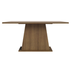 Mesa de Jantar Madesa Retangular Tampo de Vidro 5364 Rustic/Crema