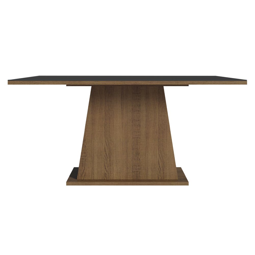 Mesa de Jantar Madesa Retangular Tampo de Madeira 5364 Rustic/Preto