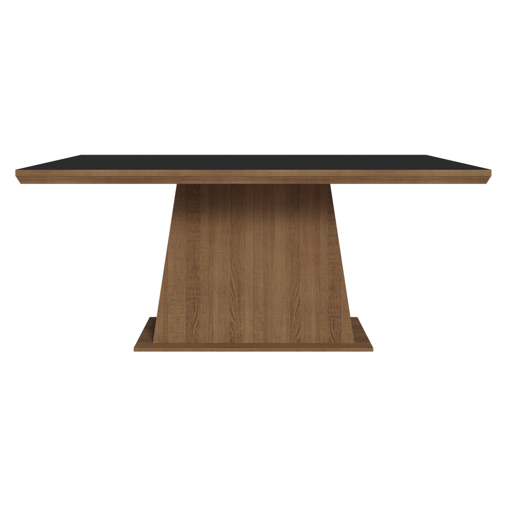 Mesa de Jantar Retangular Tampo com Moldura Rustic/Preto 5364 Madesa
