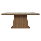 Mesa de Jantar Retangular Tampo com Moldura e Vidro Sobreposto Rustic/Crema 5364 Madesa