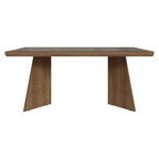 Mesa de Jantar Retangular Tampo com Moldura e Vidro Sobreposto Rustic 5389 Madesa
