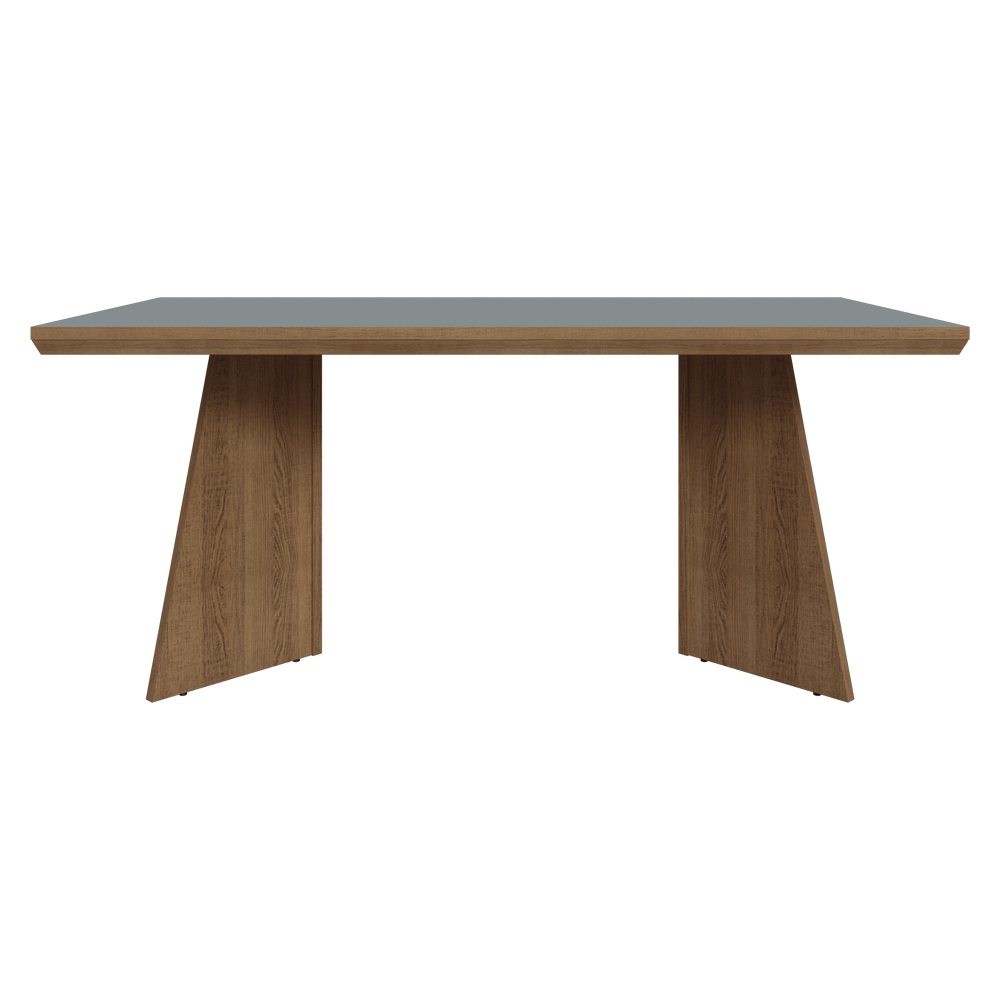 Mesa de Jantar Retangular Tampo com Moldura Rustic/Cinza 5389 Madesa
