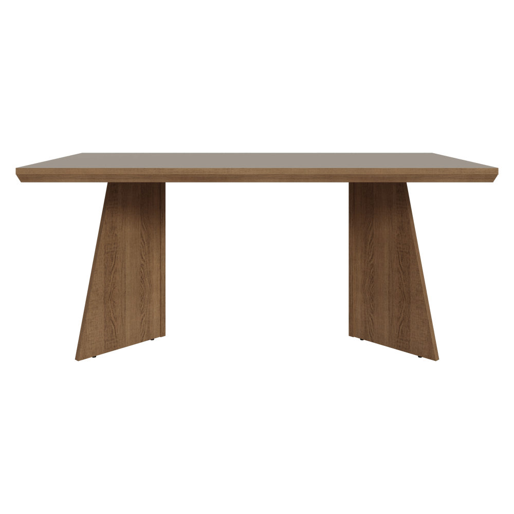 Mesa de Jantar Retangular Tampo com Moldura Rustic/Crema 5389 Madesa
