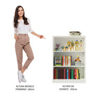 Estante Livreiro Madesa 6907 com 3 Nichos Branco