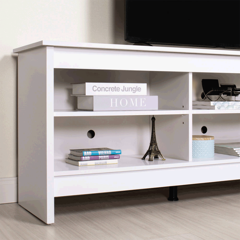 Rack para TV até 80 Polegadas Madesa 6924 com 6 Nichos Branco PO