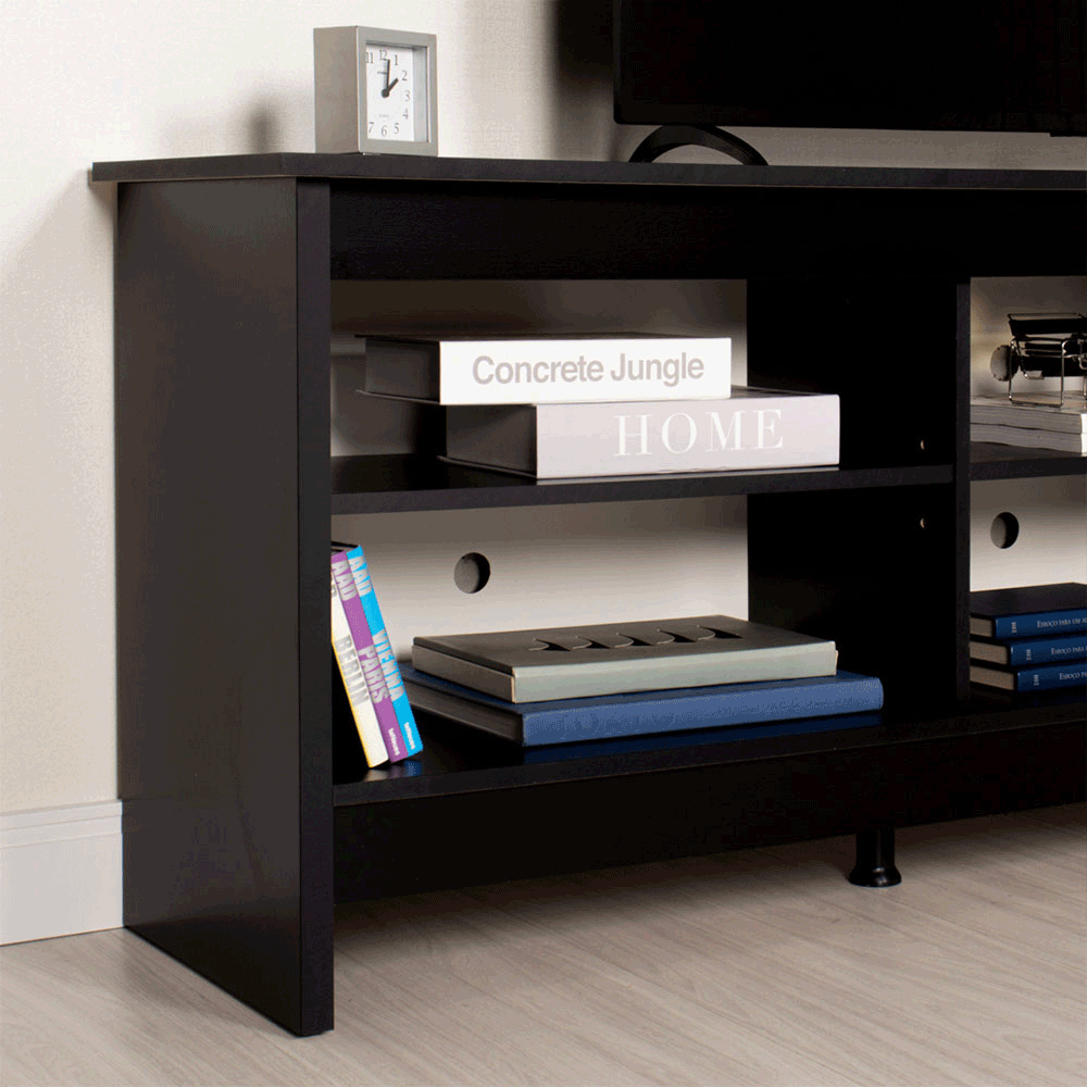Rack para TV até 80 Polegadas Madesa 6924 com 6 Nichos Preto PO