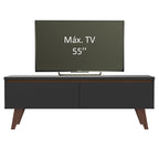 Rack para TV até 55 Polegadas Madesa Le Mans com 2 Portas Rustic/Preto